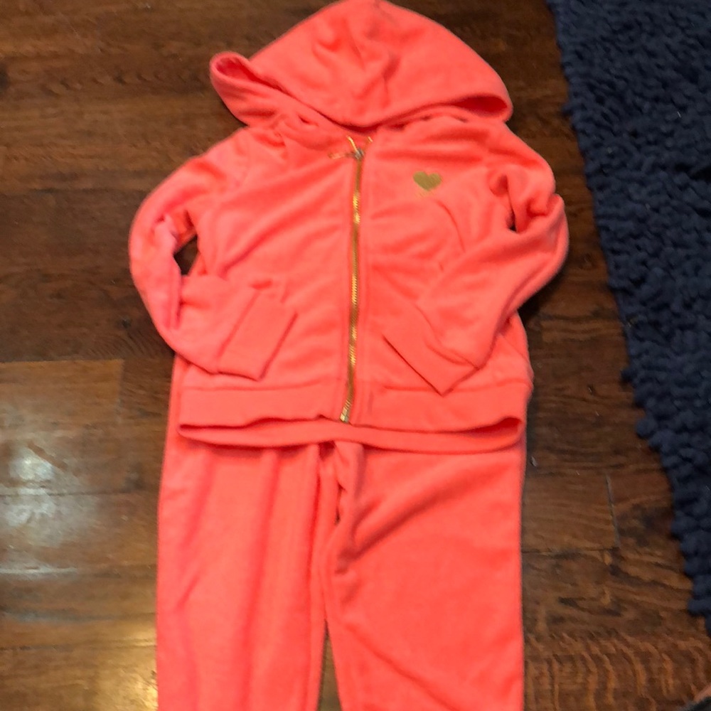 Juicy Couture toddler girls terry cloth tracksuit